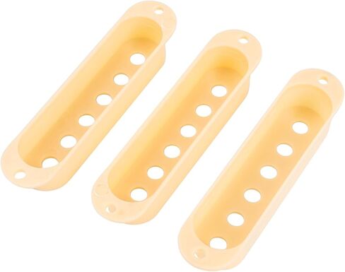 Banworks 52mm/52mm/52mm SSS Pickup Covers Set Plastic Single Coil Pickup Covers for Vintage Stratocaster Fender Strat ST SQ Style Electric Guitars Pack of 3 JT/SYQG-13 Black in Saudi Arabia