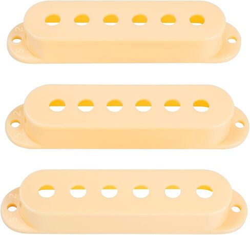 Banworks 52mm/52mm/52mm SSS Pickup Covers Set Plastic Single Coil Pickup Covers for Vintage Stratocaster Fender Strat ST SQ Style Electric Guitars Pack of 3 JT/SYQG-13 Black in Saudi Arabia