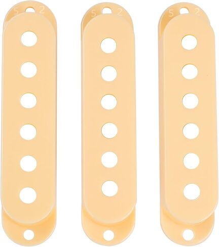 Banworks 52mm/52mm/52mm SSS Pickup Covers Set Plastic Single Coil Pickup Covers for Vintage Stratocaster Fender Strat ST SQ Style Electric Guitars Pack of 3 JT/SYQG-13 Black in Saudi Arabia