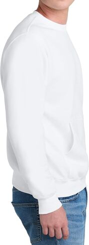 Men's Core Poly Cotton Fleece Pullover Crewneck Kangaroo Pocket Ultra Soft Sweatshirt in Kuwait