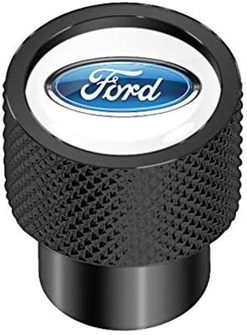 for Ford Logo in Black on Black Aluminum Tire Valve Stem Caps in Saudi Arabia