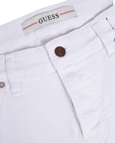 GUESS Men's Sonny White Denim Shorts in Saudi Arabia