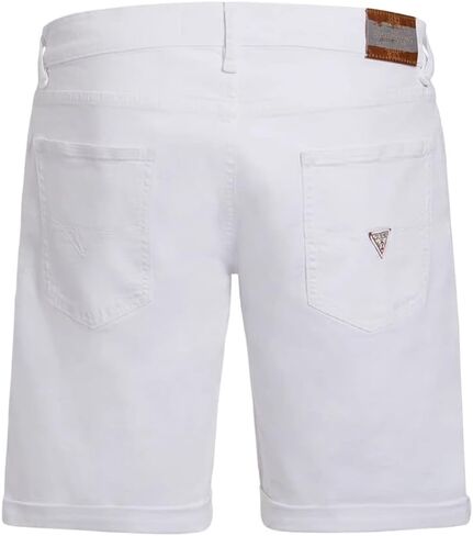 GUESS Men's Sonny White Denim Shorts in Saudi Arabia