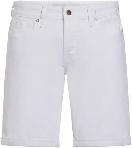 GUESS Men's Sonny White Denim Shorts in Saudi Arabia