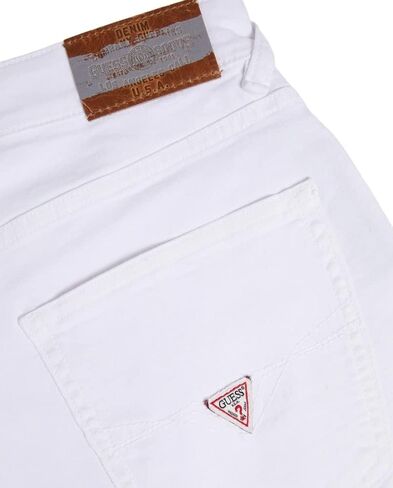 GUESS Men's Sonny White Denim Shorts in Saudi Arabia