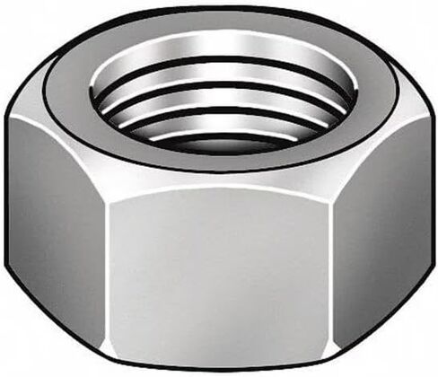 Hex Nut, 1-3/8"-6, Steel, Grade 8, Black Oxide, 1-11/64 in Ht in Saudi Arabia