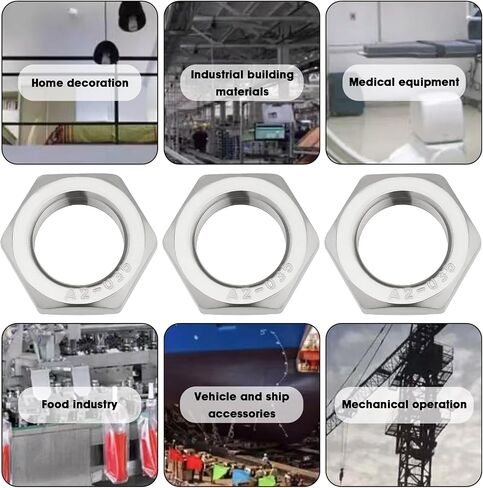 20pcs M16 × 1.0 Nexagon Nuts A2 مسطح المكسرات الناعمة in Saudi Arabia