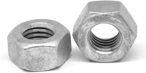 3/8"-16 Coarse Thread A563 Grade A Heavy Hex Nut Low Carbon Steel Hot Dip Galvanized Pk 100 in Saudi Arabia