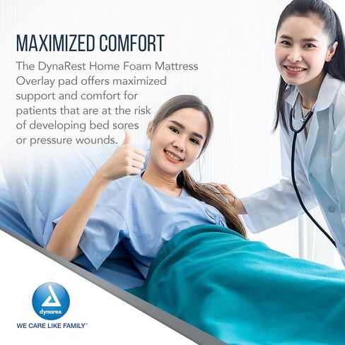 Dynarex 10434 Dynarest @ Home Foam Mattress ، عرض 36 "، طول 80" ، 6 "ارتفاع in Saudi Arabia