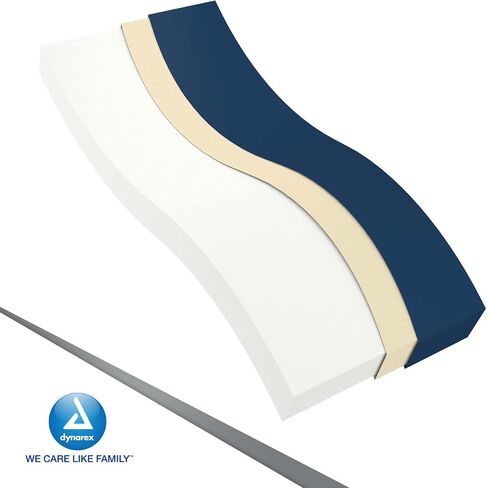 Dynarex 10434 Dynarest @ Home Foam Mattress ، عرض 36 "، طول 80" ، 6 "ارتفاع in Saudi Arabia