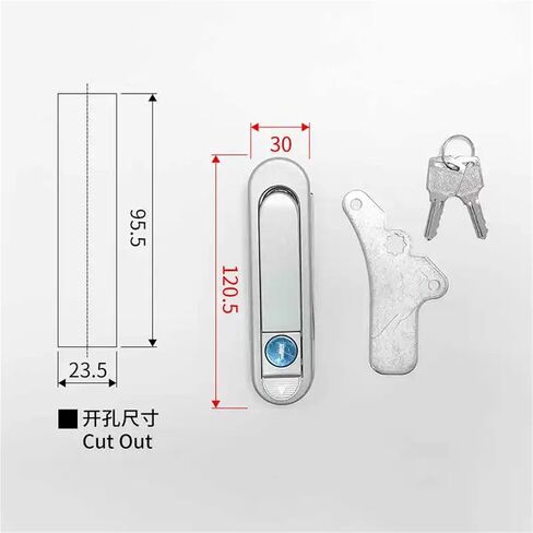AB303-1 Lock Bouncing Handle AB403 Distribution Box Cabinet Door Flat AB302-2 1Pcs(AB303-2) in Saudi Arabia