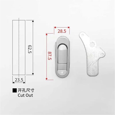 AB303-1 Lock Bouncing Handle AB403 Distribution Box Cabinet Door Flat AB302-2 1Pcs(AB303-2) in Saudi Arabia