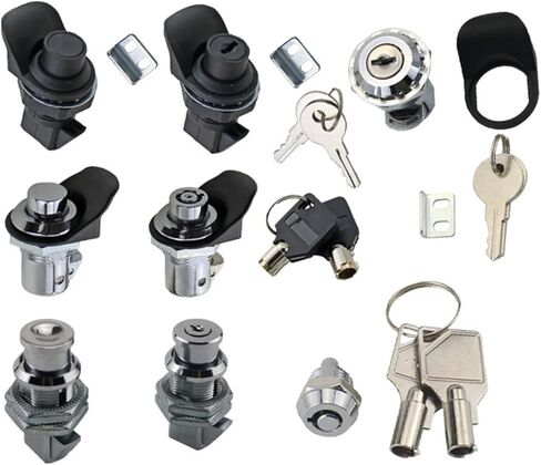 Electrical Cabinet Light Box Door Plum Blossom Shaped Pressing Cylindrical Telescopic Lock 1Pcs(Plastics No Lock) in Kuwait