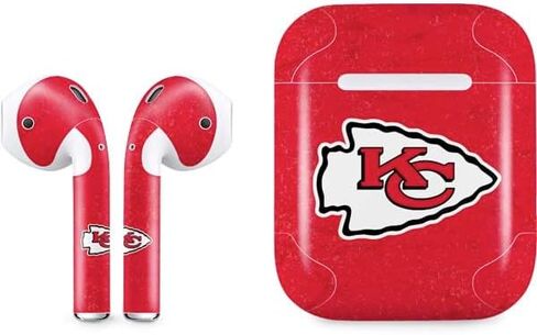 Skinit Skinit Audio Audio Skin متوافق مع Apple Airpods - تصميم NFL Kansas City Chief المرخص لها رسميًا in Saudi Arabia