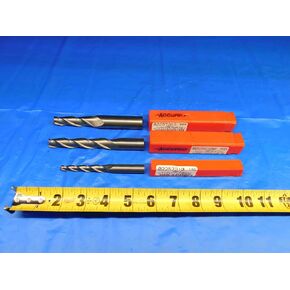 M & J Tooling LLC 3 PCS ACCUPRO 1/4-7/16, 1/2-5/8 O.D. LOC Tapered Carbide END Mill 3 Flute - BR3678BR3 in Saudi Arabia