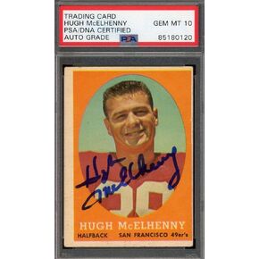 Hugh McElhenny Gem Mint 10 PSA DNA Signed 1958 Topps Autograph - NFL Autographed Football Cards in Kuwait