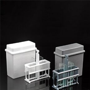1set laboratory plastic color tank color rack antigen repair box for containing 24pcs glass slide (Gray) in Kuwait