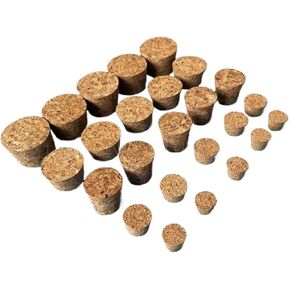100pcs Top DIA 7.5mm to 30mm Wooden Cork Lab Glass Bottle Stopper Kettle Pudding Bottle Cork cap Buret Tube Wood plug(11x8x10mm) in Kuwait