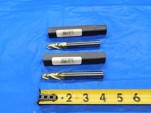 M & J Tooling LLC 2 PC. الكثير من طواحين نهاية مدببة كربيد 3/8 قطع ديا 1/2 قطر ساق 3 الفلوت - CB2746BR3 in Kuwait