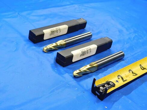 M & J Tooling LLC 2 PC. الكثير من طواحين نهاية مدببة كربيد 3/8 قطع ديا 1/2 قطر ساق 3 الفلوت - CB2746BR3 in Kuwait