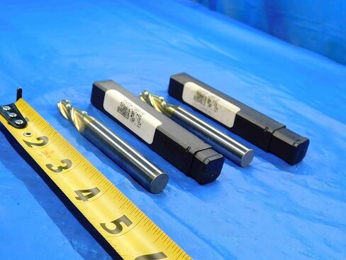 M & J Tooling LLC 2 PC. الكثير من طواحين نهاية مدببة كربيد 3/8 قطع ديا 1/2 قطر ساق 3 الفلوت - CB2746BR3 in Kuwait