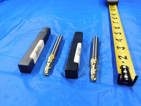 M & J Tooling LLC 2 PC. الكثير من طواحين نهاية مدببة كربيد 3/8 قطع ديا 1/2 قطر ساق 3 الفلوت - CB2746BR3 in Kuwait
