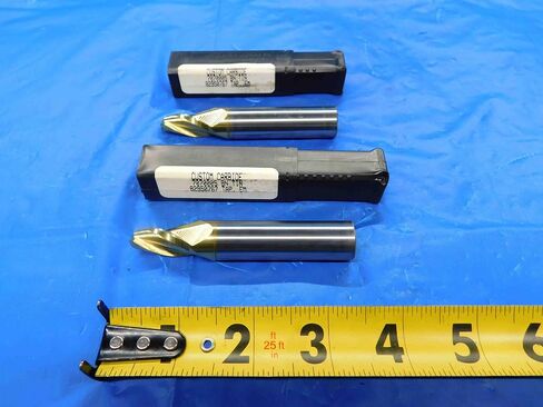 2 PC. 7 DEG Carbide Tapered END Mills 3/8 Cut Dia 5/8 Shank Diameter 3 Flute - CB2748BR3 in Saudi Arabia