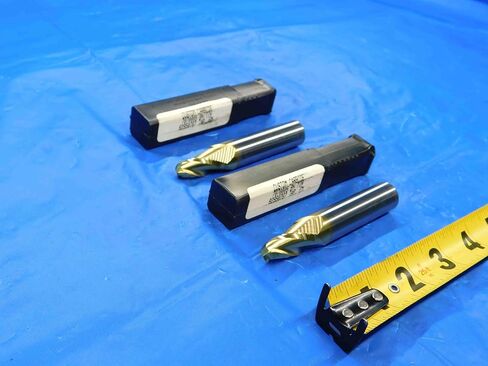 2 PC. 7 DEG Carbide Tapered END Mills 3/8 Cut Dia 5/8 Shank Diameter 3 Flute - CB2748BR3 in Saudi Arabia