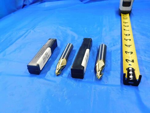 2 PC. 7 DEG Carbide Tapered END Mills 3/8 Cut Dia 5/8 Shank Diameter 3 Flute - CB2748BR3 in Saudi Arabia