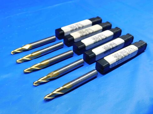 M & J Tooling LLC 5 PCS 5 درجة 3/16-5/16 O.D. 3/4 LOC TIN TIN CARBIDE END MILL 3 FL - BR3648BR3 in Saudi Arabia