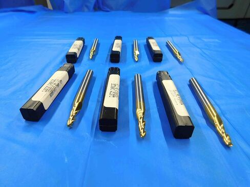 M & J Tooling LLC LOT of 6 TIN Coated Carbide Tapered END Mills 3 Degrees Size 3/16"" 5/16"" Shank - BT2722BR3 in Kuwait