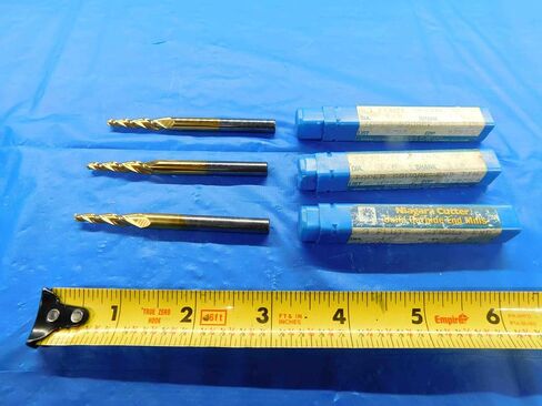 3 PCS 1/8 O.D. نياجرا القصدير الصلب كربيد 3 درجة مدببة مطحنة 1/4 شانك in Saudi Arabia