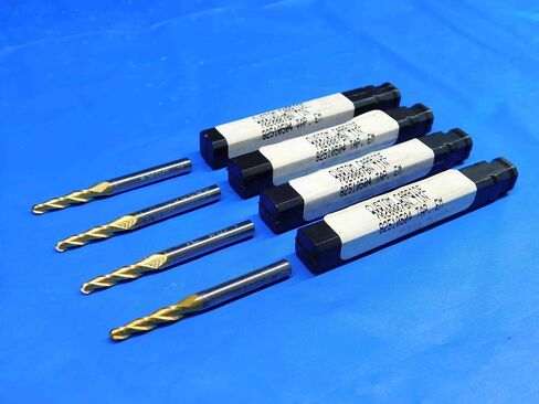 M & J Tooling LLC 4 PCS 2 درجة 1/8-3/16 O.D. 3/4 LOC 2 "" OAL TIN TINPED CARBIDE END MILL - BR3641BR3 in Saudi Arabia