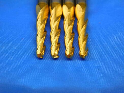 M & J Tooling LLC 4 PCS 2 درجة 1/8-3/16 O.D. 3/4 LOC 2 "" OAL TIN TINPED CARBIDE END MILL - BR3641BR3 in Saudi Arabia