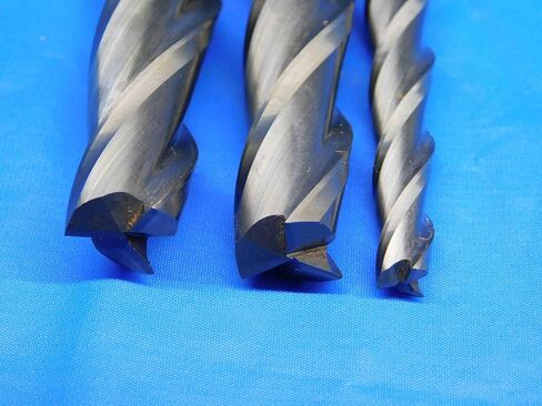 M & J Tooling LLC 3 PCS ACCUPRO 1/4-7/16, 1/2-5/8 O.D. LOC Tapered Carbide END Mill 3 Flute - BR3678BR3 in Saudi Arabia