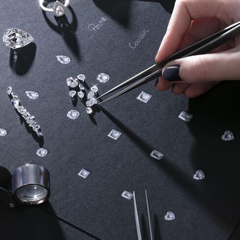 3 Pc Jewelry Pick Up Tool Set, Stainless Steel 4 Claw Piercing Ball Grabber, Diamond Locking Tweezers for Tiny Objects IC Chip Electronic Components in Saudi Arabia