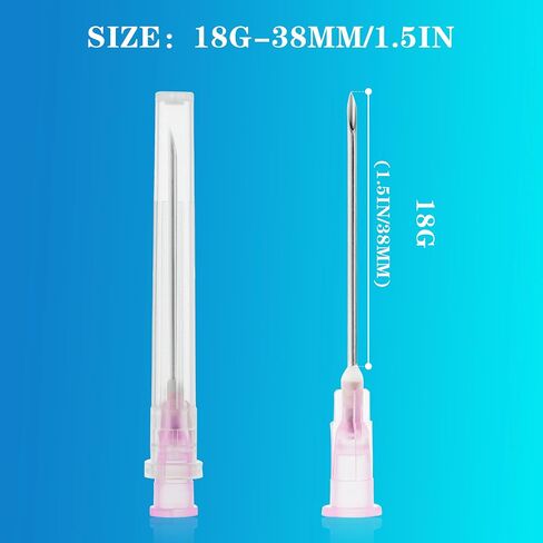 20 Gauge 1.5 inch Dispensing Needle with Cap 100 Pack, Individually Packaged Luer Lock Lab Accessories for Industrial and Scientific, Refilling Inks in Kuwait