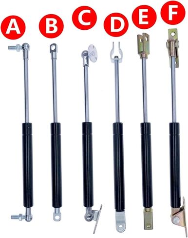 2pcs 18 * 8 Rod Gas Spring Folding Hinge 50N-500N/5kg-50kg Force Lift Support Stroke Distance 85mm Hole Center Distance 250mm(C Type,500N) in Saudi Arabia