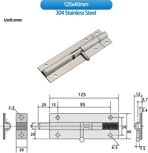 Mechanical Equipment Toolbox Safe Door Iron Door Indoor Door Spring Pin Lock 1Pcs(Bending Piece-1) in Kuwait