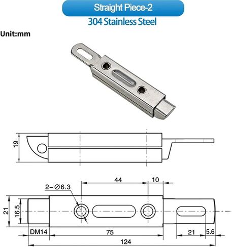 Mechanical Equipment Toolbox Safe Door Iron Door Indoor Door Spring Pin Lock 1Pcs(Bending Piece-1) in Kuwait