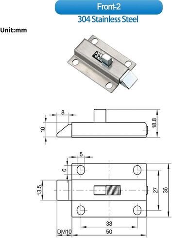 Mechanical Equipment Toolbox Safe Door Iron Door Indoor Door Spring Pin Lock 1Pcs(Bending Piece-1) in Kuwait