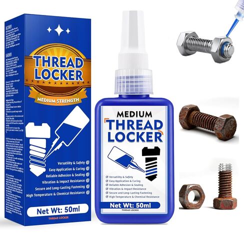 قفل الخيط الأزرق والأحمر ، قفل ضيق Threadlocker متوسطة وقوة عالية ، خزانة الخيط القابلة للإزالة ، مؤشر ترابط للمكسرات والبراغي ، السحابات ، المعادن ، القفل لمنع التخلص والتآكل ، 50 مل*2 2 in Kuwait