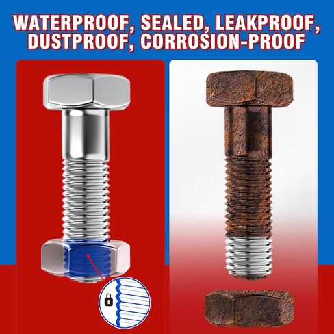 قفل الخيط الأزرق والأحمر ، قفل ضيق Threadlocker متوسطة وقوة عالية ، خزانة الخيط القابلة للإزالة ، مؤشر ترابط للمكسرات والبراغي ، السحابات ، المعادن ، القفل لمنع التخلص والتآكل ، 50 مل*2 2 in Kuwait