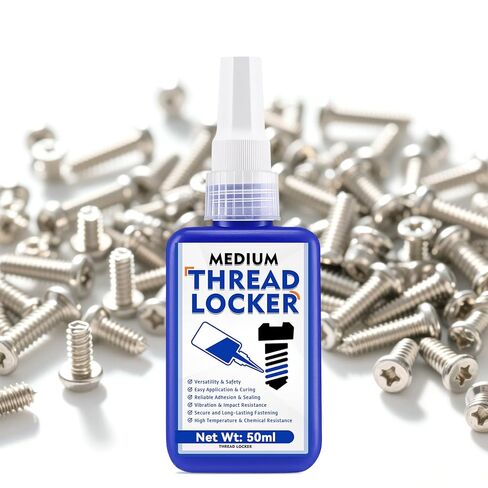 قفل الخيط الأزرق والأحمر ، قفل ضيق Threadlocker متوسطة وقوة عالية ، خزانة الخيط القابلة للإزالة ، مؤشر ترابط للمكسرات والبراغي ، السحابات ، المعادن ، القفل لمنع التخلص والتآكل ، 50 مل*2 2 in Kuwait