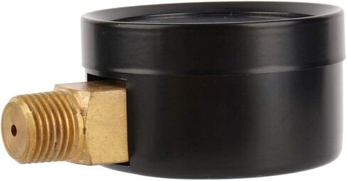 Vacuum Pressure, 2" Dial Size, Dual Scale - PSI/Bar, Water Oil Gas, Steel for Protection, with Glass Window, Copper Alloy Lower Mount for Air Compressor in Saudi Arabia