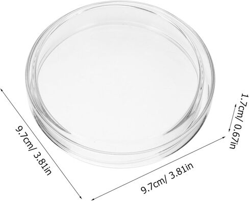 Pretyzoom 5pcs Lab Petri Petri أطباق الثقافة 90 ملم لوحات ثقافة الخلية مجموعة غطاء زجاج آمن خفيفة الوزن لسهولة النقل in Saudi Arabia