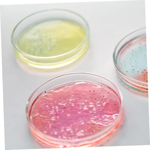 Pretyzoom 5pcs Lab Petri Petri أطباق الثقافة 90 ملم لوحات ثقافة الخلية مجموعة غطاء زجاج آمن خفيفة الوزن لسهولة النقل in Saudi Arabia