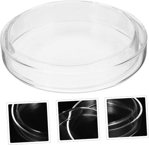 Pretyzoom 5pcs Lab Petri Petri أطباق الثقافة 90 ملم لوحات ثقافة الخلية مجموعة غطاء زجاج آمن خفيفة الوزن لسهولة النقل in Saudi Arabia