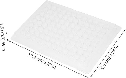 Cabilock 10pcs Cell Culture Trays 96-Hole Reaction Plate for Lab Analysis Lid Tissue Culture Plate Cell Lab Equipment in Saudi Arabia