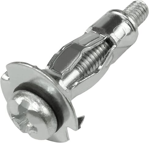 C57871 - مجموعة من 10 وتوقد التوسع Ø8x21mm لجسم جوفاء الجصين الجصين - مع مسمار M4 - تثبيت لوح الجص - اللون الفضي in Saudi Arabia